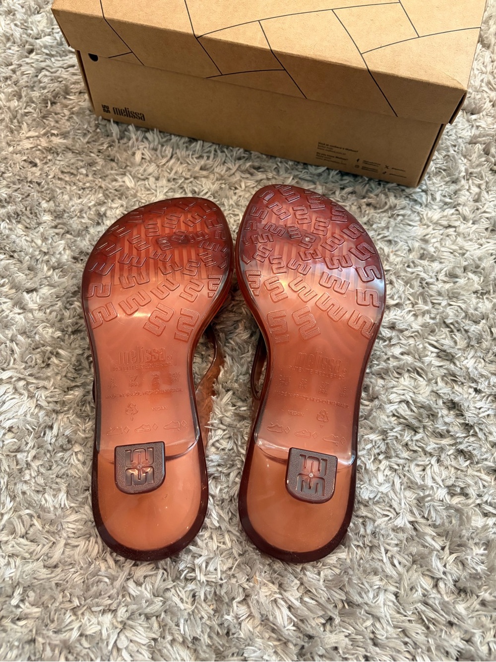 BNIB Melissa Flip Flop Kitten Jelly Heel Sandals size 8 - Picture 3 of 10
